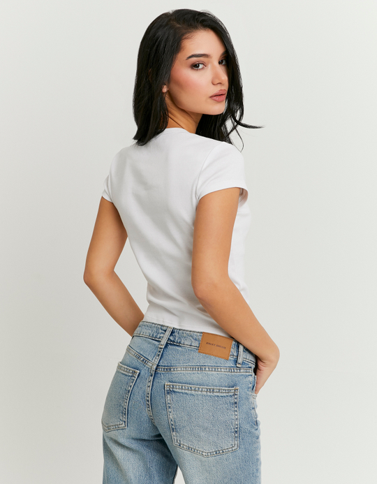 TALLY WEiJL, Weißes Print-T-Shirt for Women