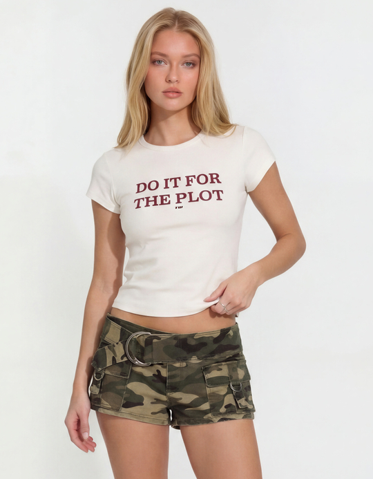 TALLY WEiJL, White Printed T-Shirt for Women