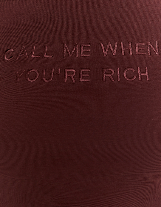 TALLY WEiJL, Burgundy T-Shirt for Women