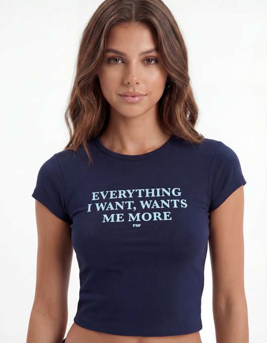 TALLY WEiJL, Blue Printed T-Shirt for Women