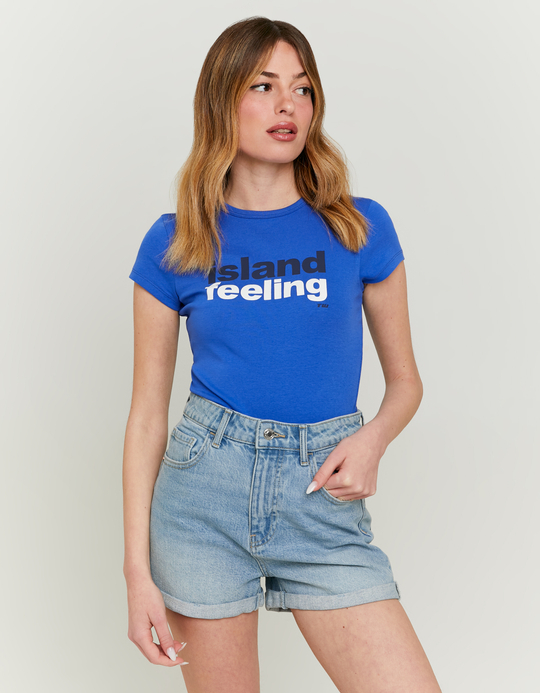 TALLY WEiJL, T-shirt Μπλε με στάμπα for Women