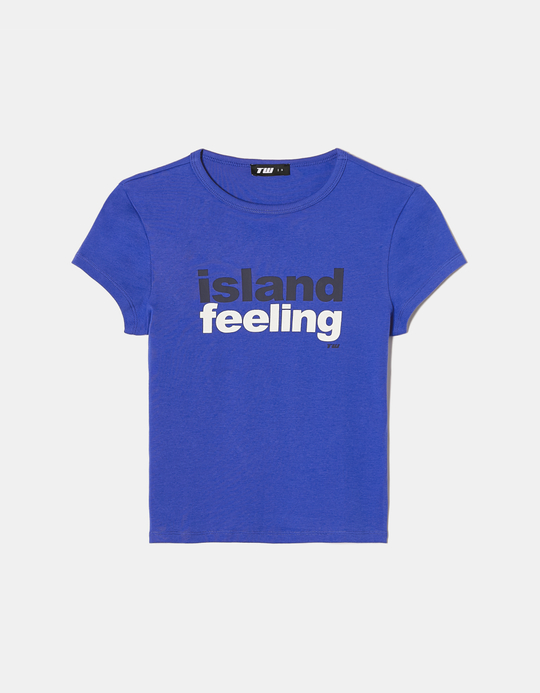 TALLY WEiJL, T-shirt Μπλε με στάμπα for Women