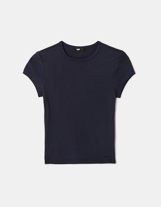 TALLY WEiJL, Blaues Basic T-Shirt for Women