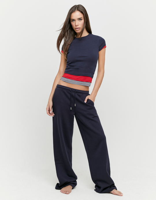 TALLY WEiJL, Blaues Basic T-Shirt for Women