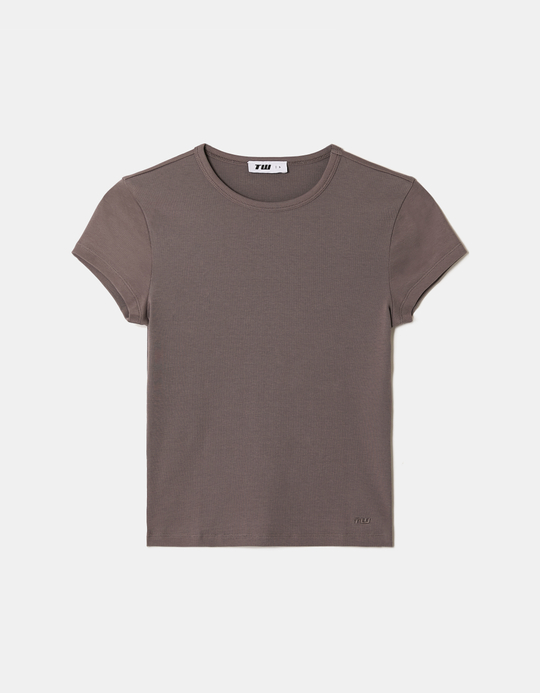 TALLY WEiJL, Grey Basic T-shirt for Women