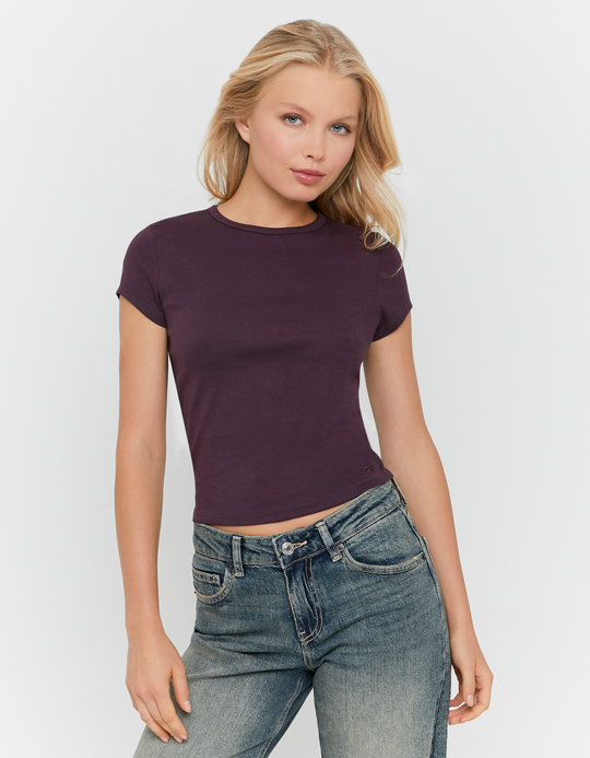 TALLY WEiJL, Lila Basic T Shirt for Women