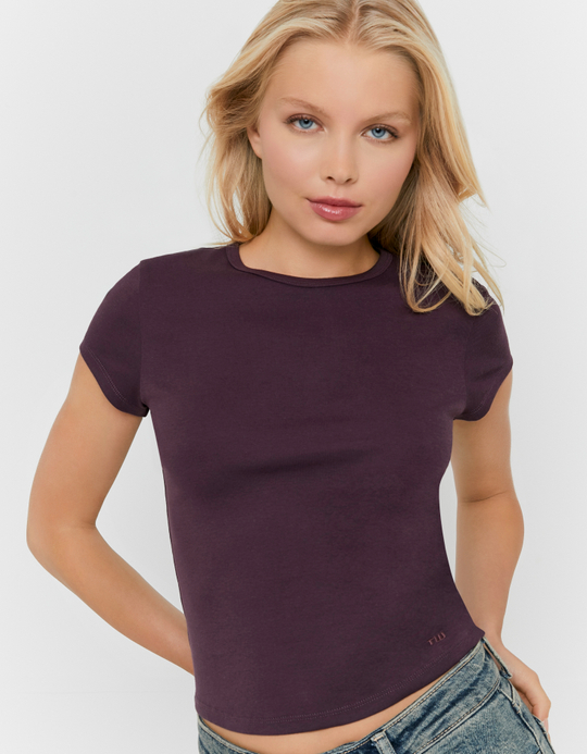 TALLY WEiJL, Lila Basic T Shirt for Women