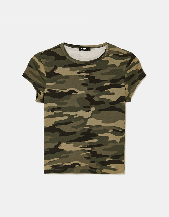 TALLY WEiJL, Camouflage T‑Shirt for Women