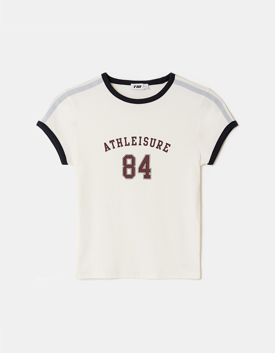 TALLY WEiJL, White Printed T-Shirt for Women
