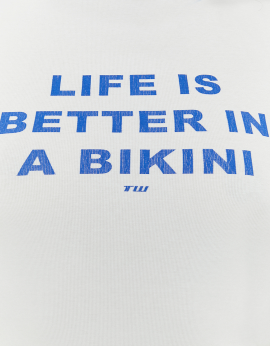 TALLY WEiJL, Weißes T-Shirt mit Print for Women