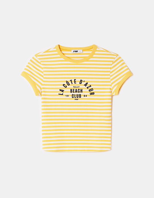 TALLY WEiJL, Yellow Printed T-shirt for Women