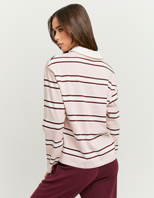 TALLY WEiJL, Pink gestreiftes Langarm-T-Shirt for Women
