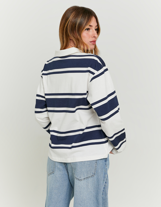 TALLY WEiJL, Gestreiftes T-Shirt mit Polokragen for Women