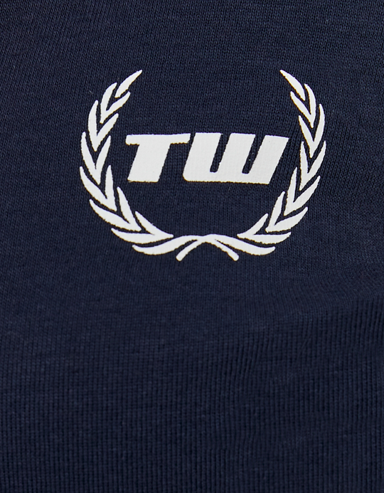 TALLY WEiJL, Polo T-shirt blu con stampa for Women