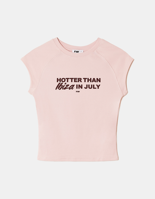 TALLY WEiJL, Pink Printed T-Shirt for Women