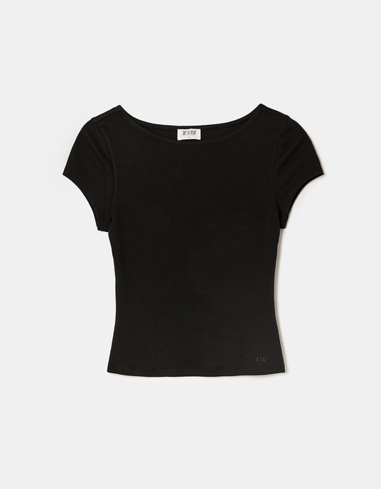 TALLY WEiJL, Schwarzes Basic T-Shirt for Women