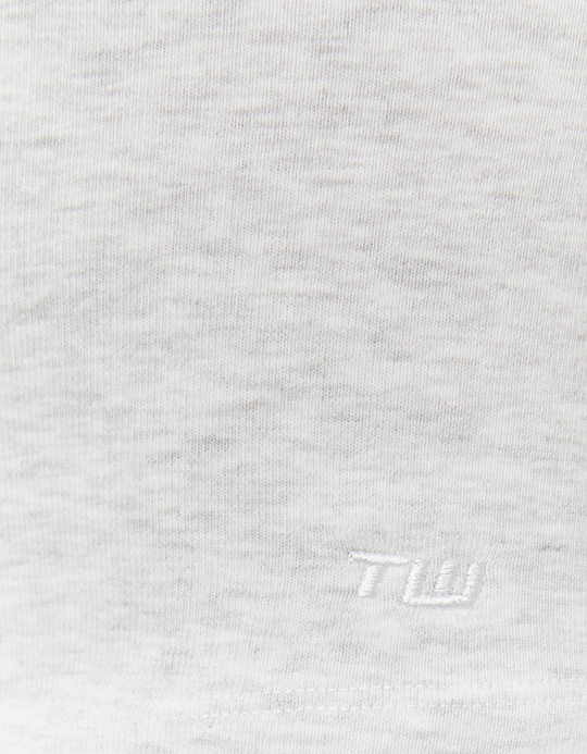 TALLY WEiJL, T shirt basic grigia aderente for Women