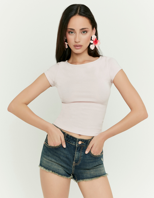 TALLY WEiJL, Basic Pink T-shirt for Women