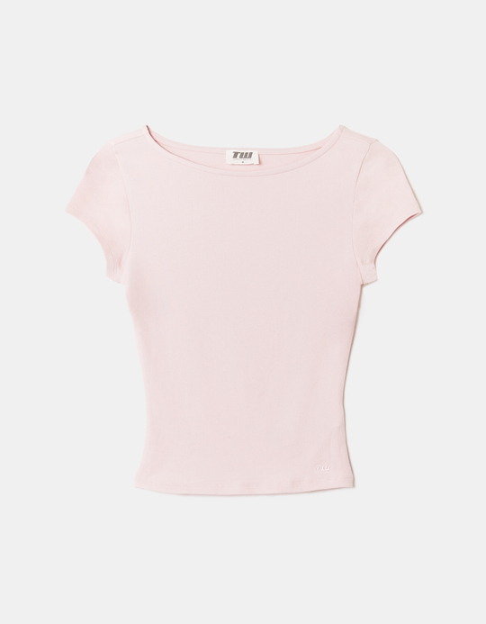 TALLY WEiJL, Basic Pink T-Shirt for Women