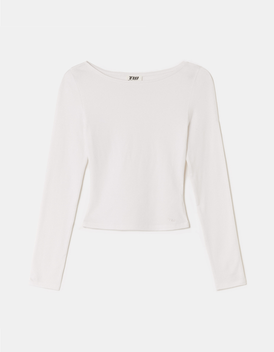 TALLY WEiJL, White Long Sleeve Top for Women