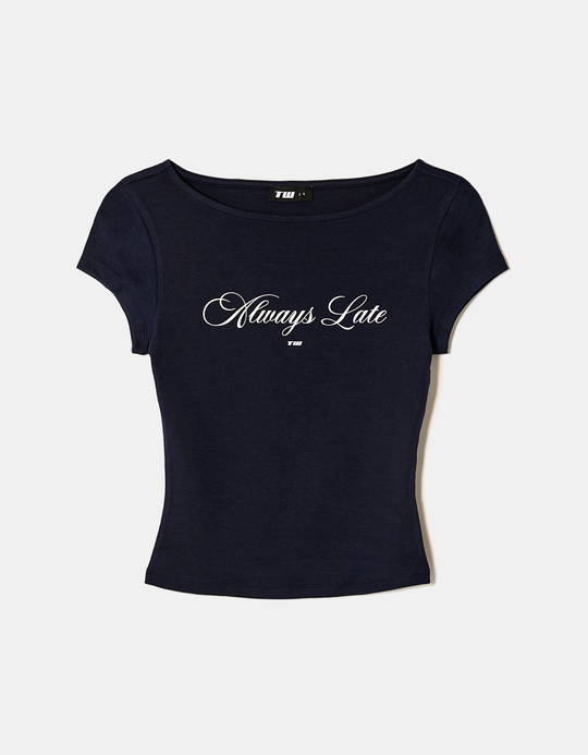 TALLY WEiJL, Blue Printed T-Shirt for Women