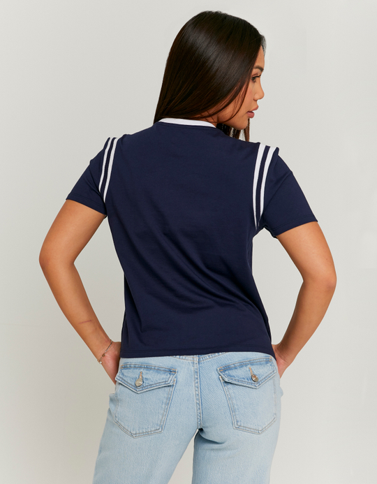 TALLY WEiJL, Blaues Print-T-Shirt for Women