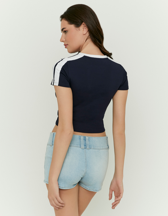 TALLY WEiJL, Blue Printed T-Shirt for Women