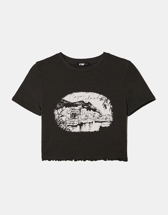TALLY WEiJL, T-shirt Printed Μαύρο for Women