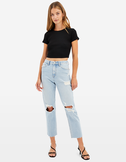 TALLY WEiJL, Maglietta a Maniche Corte Nera for Women