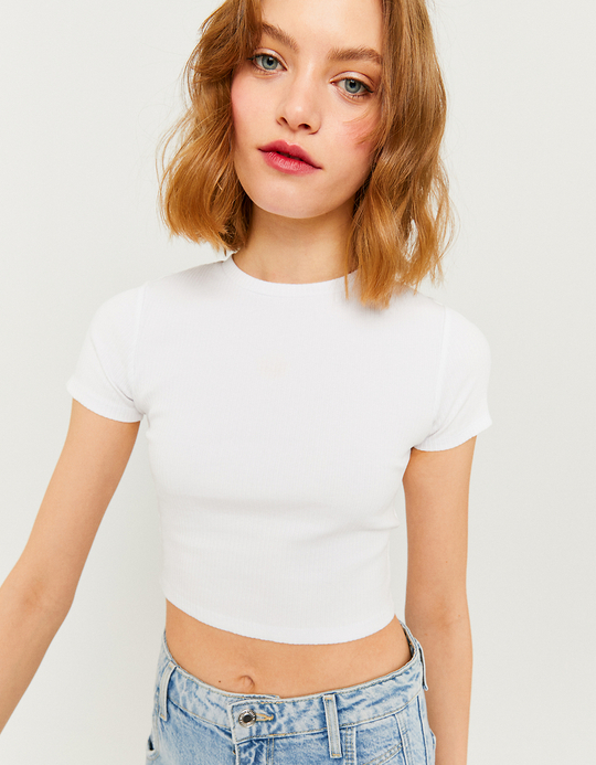 TALLY WEiJL, Weißes kurzes T-Shirt for Women
