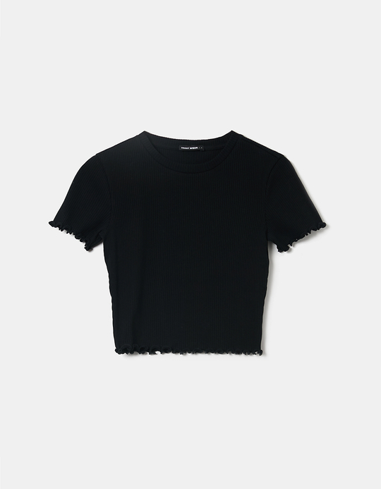 TALLY WEiJL, T-Shirt Court Manches Courtes Noir for Women