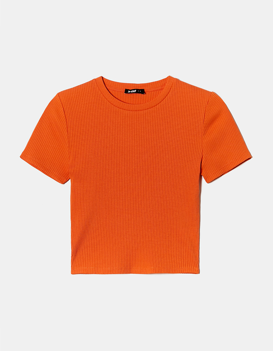 TALLY WEiJL, T-Shirt Orange Court Basique for Women