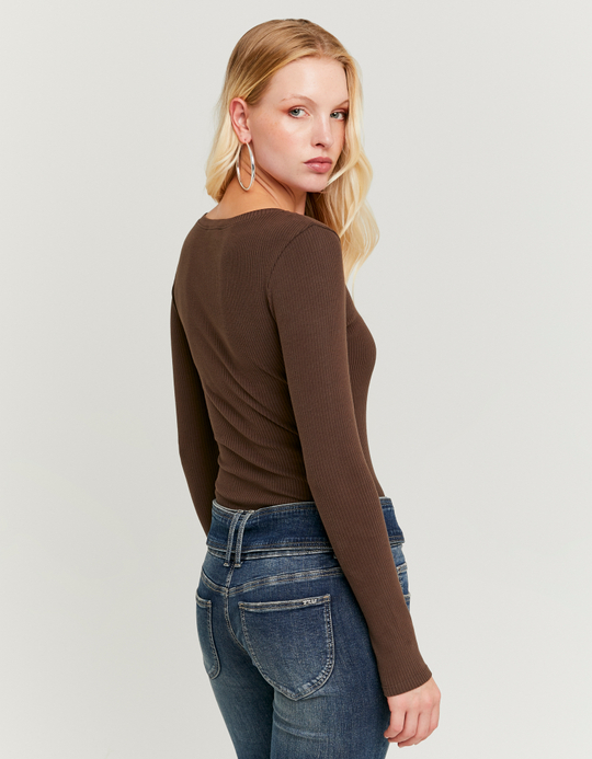 TALLY WEiJL, Braunes Basic T-Shirt for Women