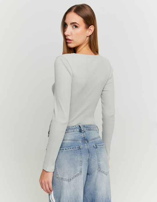 TALLY WEiJL, Graues Basic T-Shirt for Women