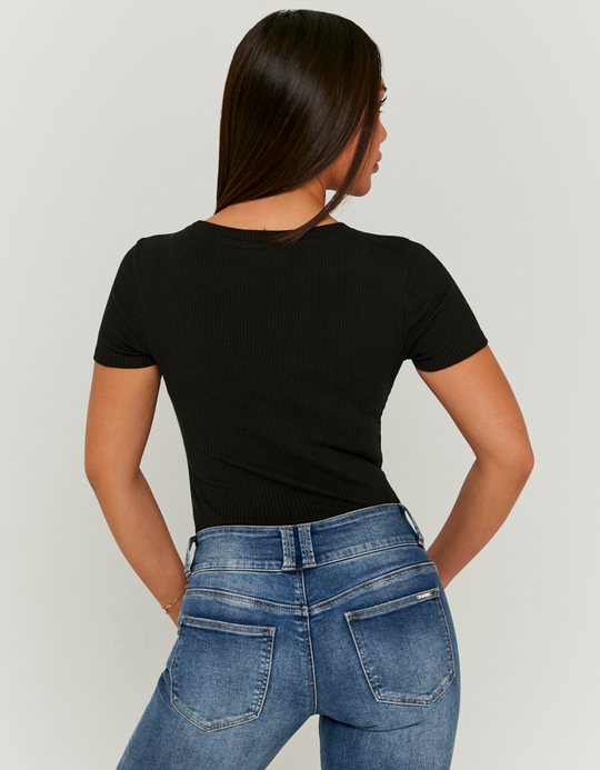 TALLY WEiJL, T-shirt noir basique for Women
