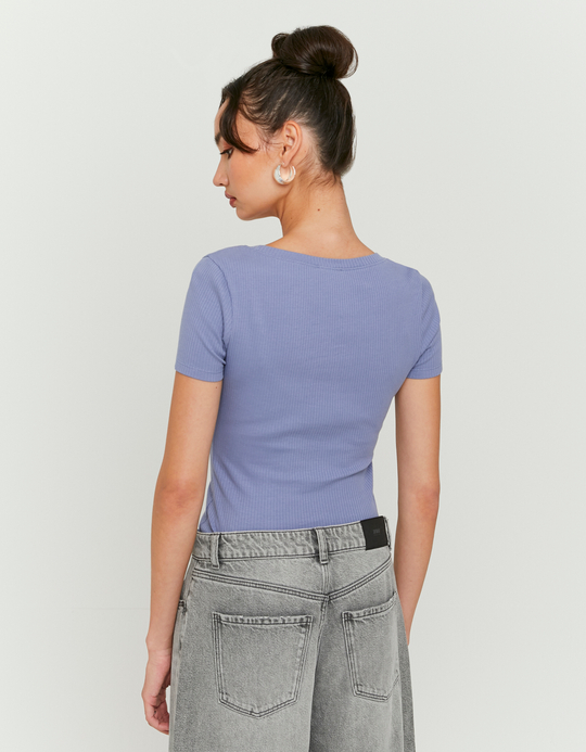 TALLY WEiJL, Blue Basic Regular Fit T-shirt for Women