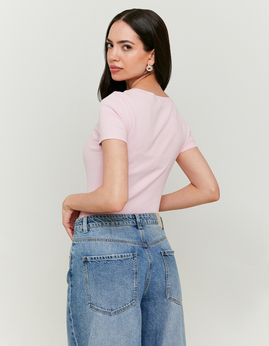 TALLY WEiJL, Pinkes Basic Regular Fit T-shirt for Women