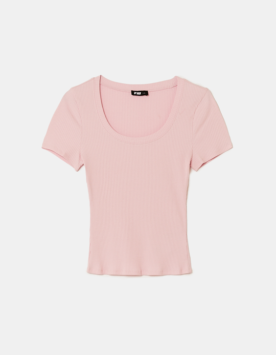 TALLY WEiJL, Pinkes Basic Regular Fit T-shirt for Women