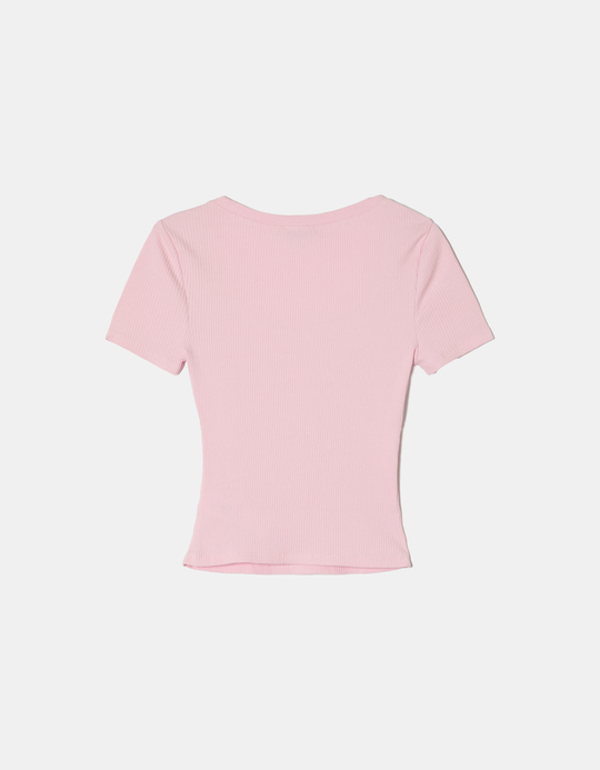 TALLY WEiJL, Pinkes Basic Regular Fit T-shirt for Women