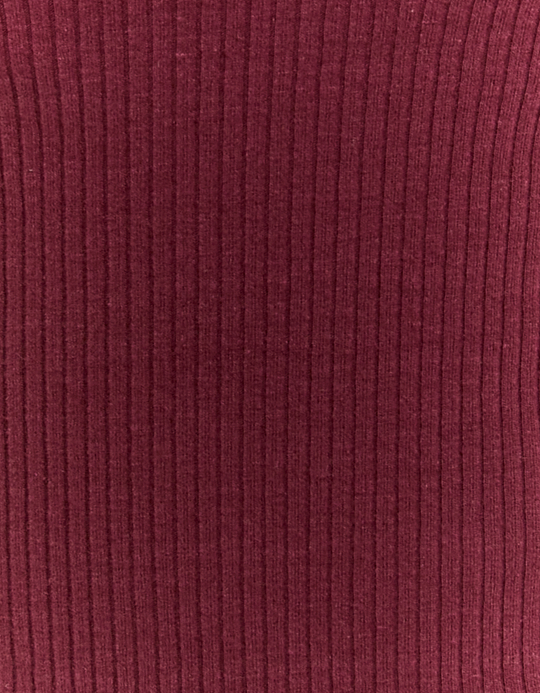 TALLY WEiJL, Burgundy Basic Regular Fit T-shirt for Women