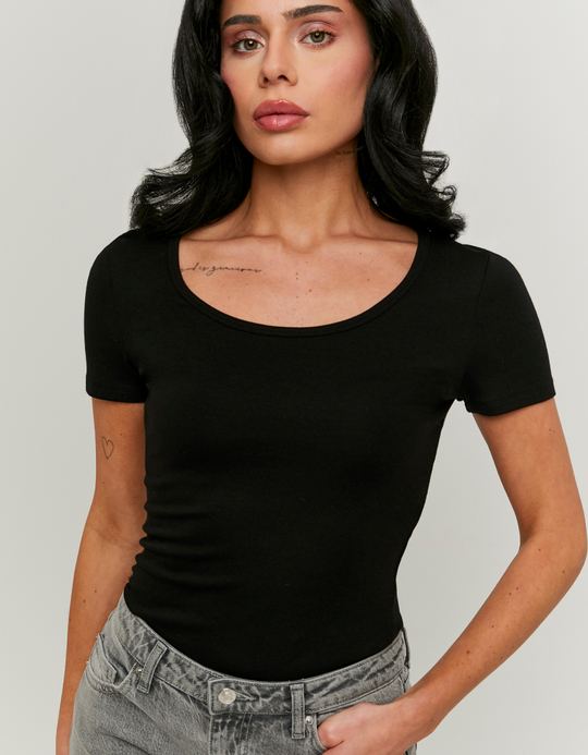 TALLY WEiJL, Black Basic T-shirt for Women