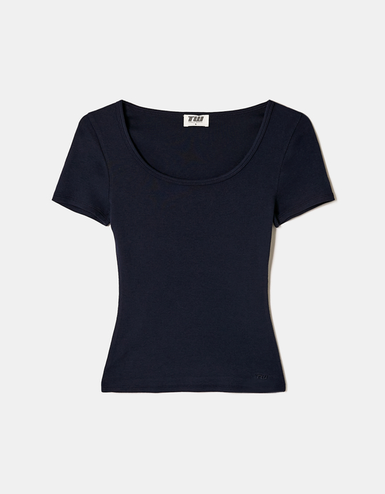 TALLY WEiJL, Blaues Basic T-Shirt for Women
