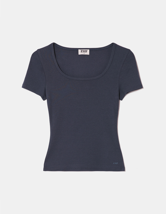 TALLY WEiJL, Blue Basic T Shirt for Women