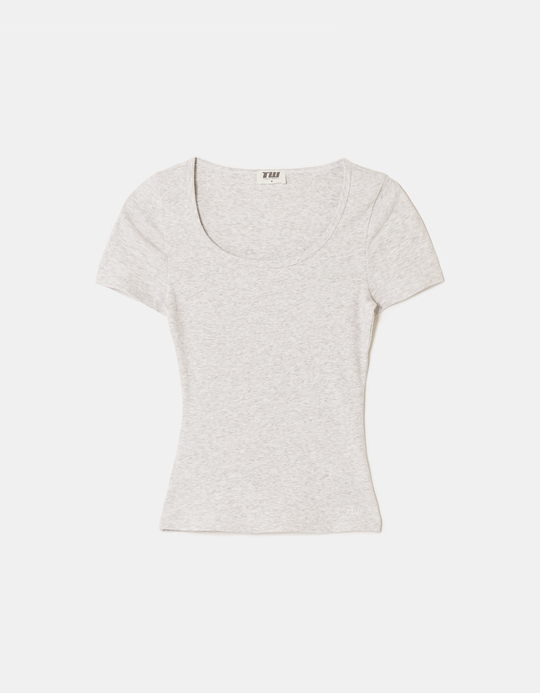 TALLY WEiJL, T-Shirt Basique Gris for Women
