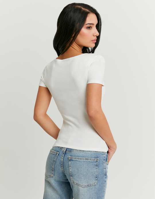 TALLY WEiJL, T-shirt basic bianca for Women
