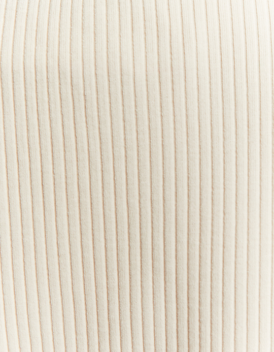 TALLY WEiJL, Beige Basic Ribbed T-shirt for Women