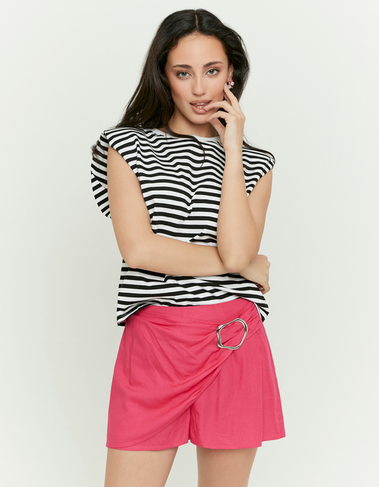 TALLY WEiJL, T-Shirt Noir Rayé for Women