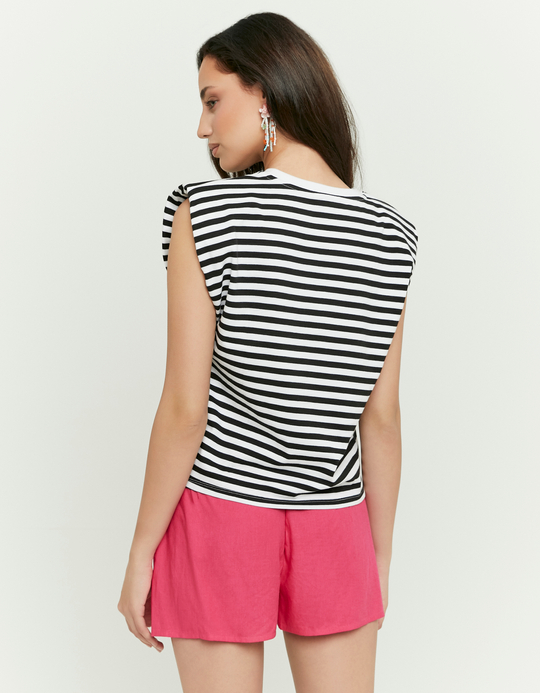 TALLY WEiJL, Black Striped T-Shirt for Women