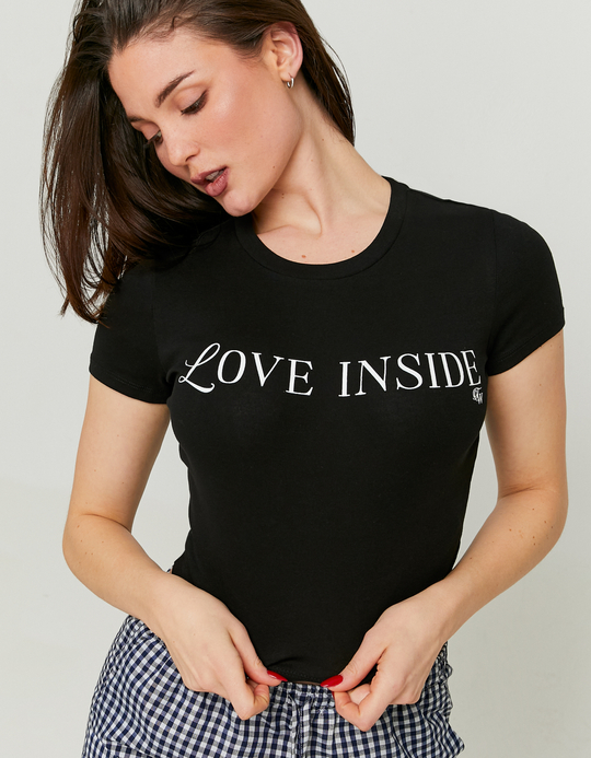 TALLY WEiJL, Black Printed T-shirt for Women