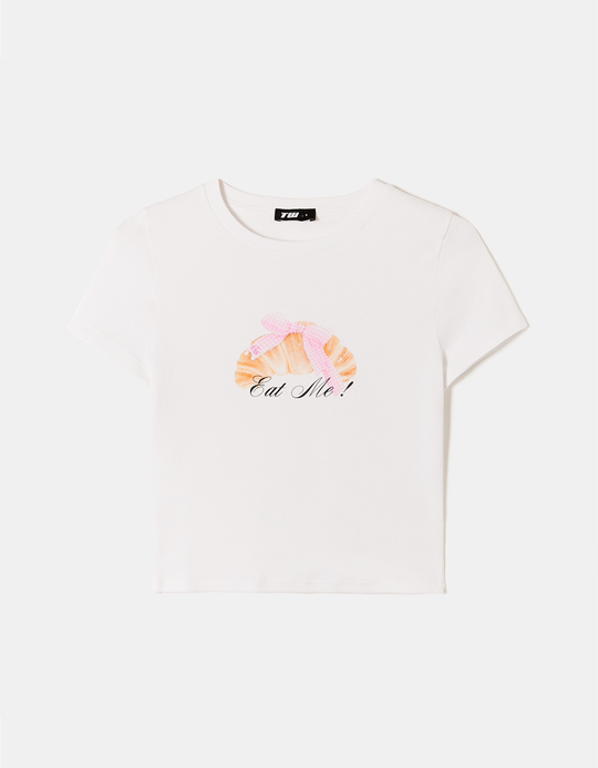 TALLY WEiJL, T-Shirt Blanc Imprimé for Women